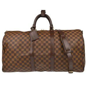 Louis Vuitton Damier Keepall Bandouliere 55 Duffle Bag